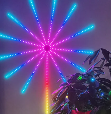 Фейерверк-ленты 5050 RGB Смарт светодиодные ленты с дистанционным управлением через приложение музыкальная синхронизация изменение цвета сказочные огни