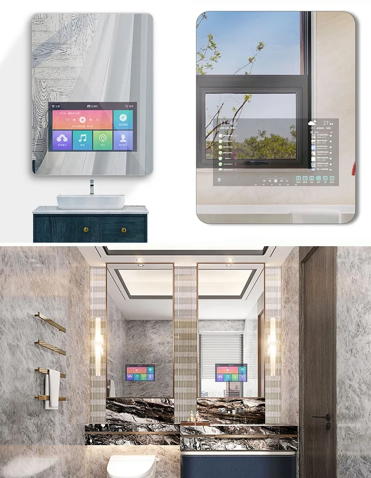 Customized Smart Magic Mirror with Touch Screen Display Camera WIFI Led Android Mirror TV