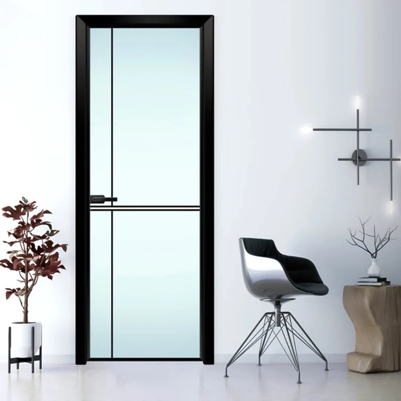 Double swing double glass door polycarbonate traffic swing door aluminum frameless swing glass door pivot hinge