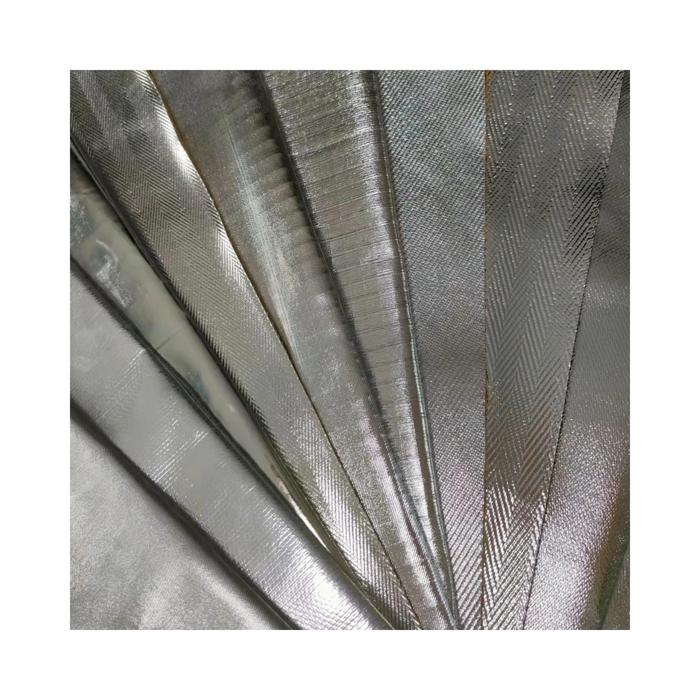 High Temperature Fire Retardant Aluminum Film Coated Aramid Fabric Heat Radiation aluminized fabric For Welding Clothing