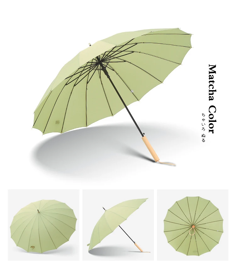 
Partysu Style Straight Umbrella Semi-automatic Custom Print Advertising Umbrella 