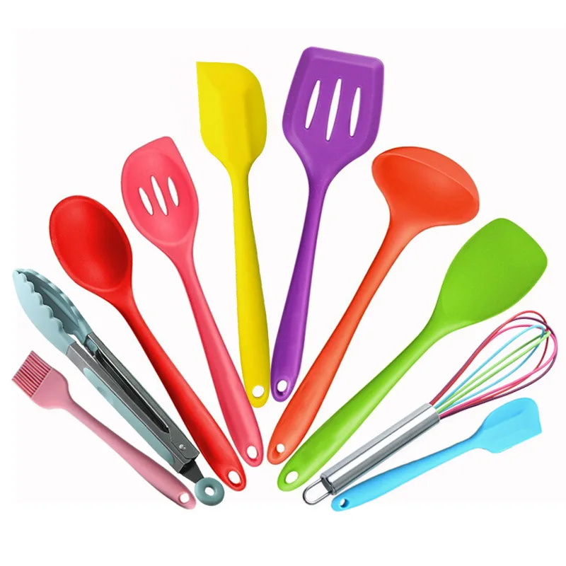 12 Piece 38pcs Nonsti Kitchen Cooking Utensil Set Colorful Cooking Kit Cookware Silicone Cooking Utensils Set With Wooden Handle