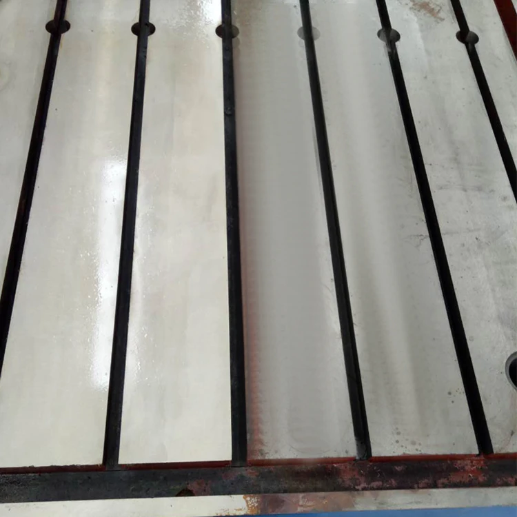 precision cast iron testing surface plate with  t-slot stand