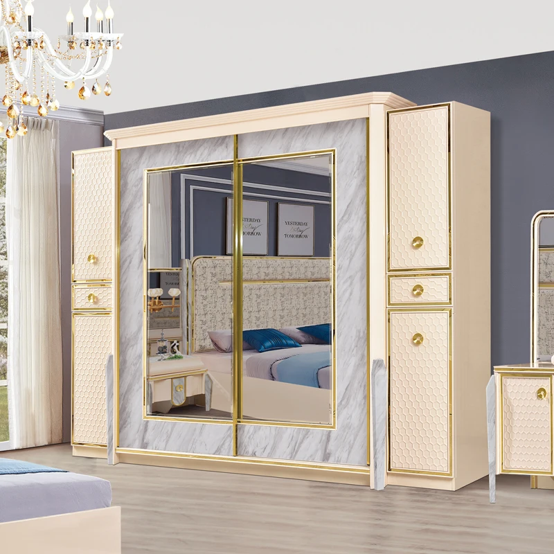 Современная итальянская мебель для стильных спален роскошная кровать спальни из МДФ и