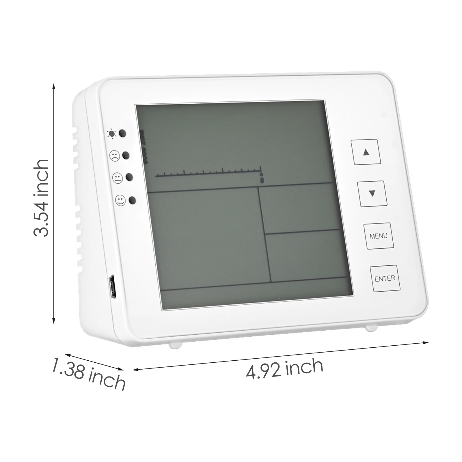 Indoor portable mini desktop  USB battery charge air Co2 quality  monitor  for home