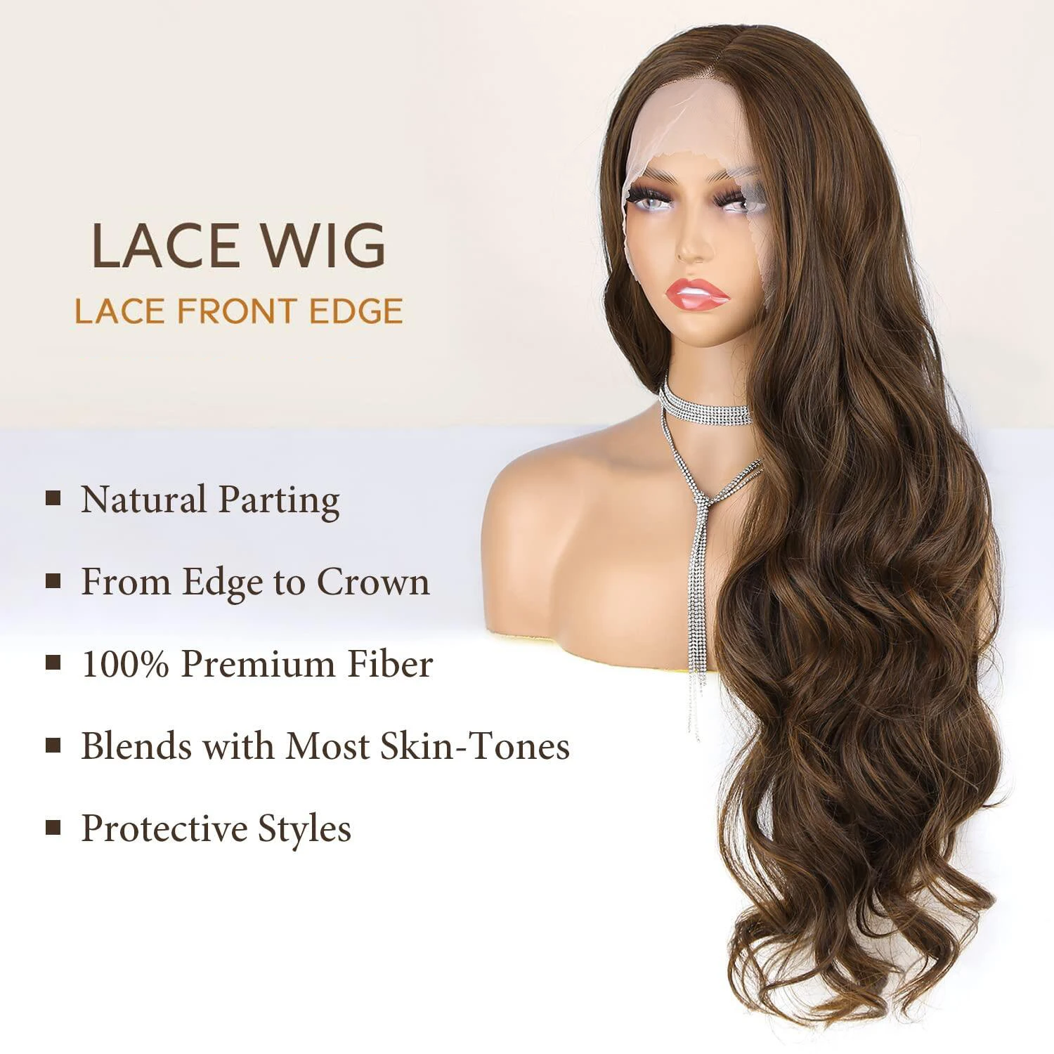 Wholesale Body Wave Synthetic Hair Ombre Colored Synthetic Wigs With Middle Part Lace Natural Hair Wigs Fiber Wigs