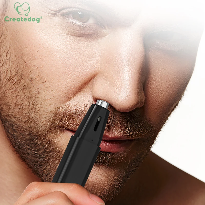 Createdog Electric Nose Hair Trimmer Facial Nose Hair Removal Eyebrow Shaver Men Clean Trimmer Razor Nose Hair Remover