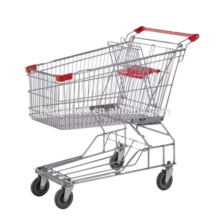 Fashion pvc waterproof shopping trolley hand cart used shopping carts for sale