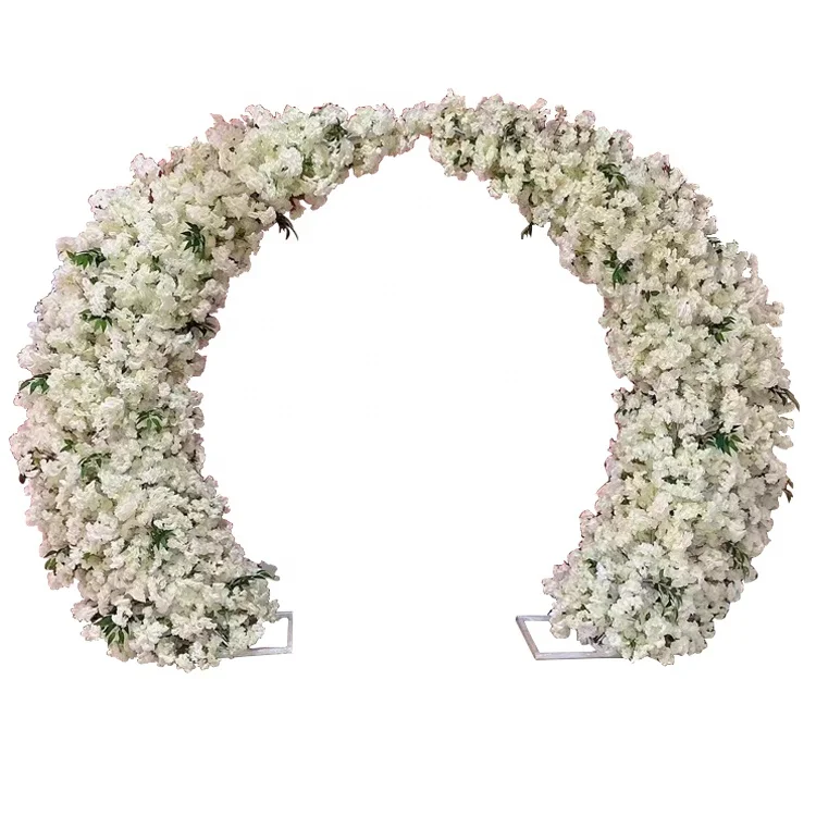 Outdoor Wedding Backdrop Decoration Artificial Cherry Blossom Flower Arch For Sale