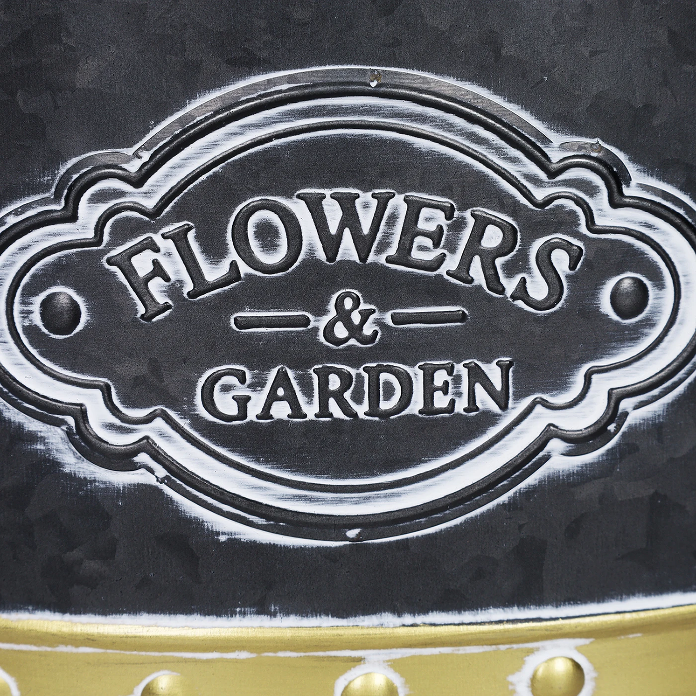 Artmade Vintage Galvanized French Zinc Bucket Flower Pots with Burlap Handles,Metal Planters for Garden Flower Decorative