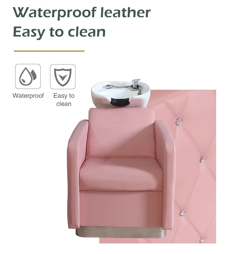 Salon Pink Shampoo Bed Hair Washing Chair