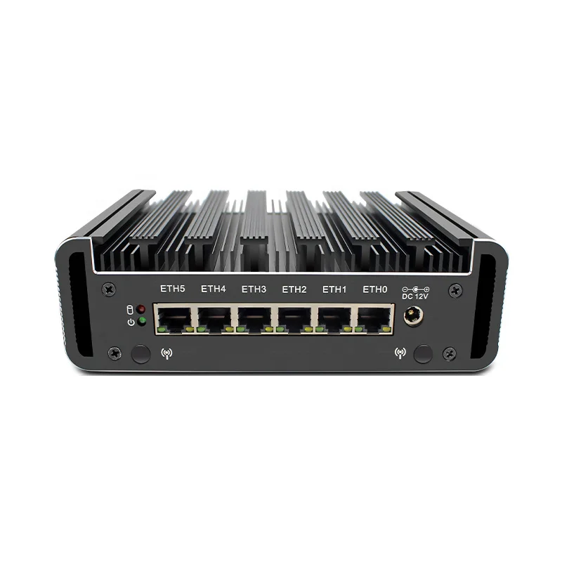 Firewall Pfsense Mini PC Ubuntu Linux VPN Network Server Appliance i7 Fanless Industrial PC 6 LAN SD-WAN Device Machine Vision