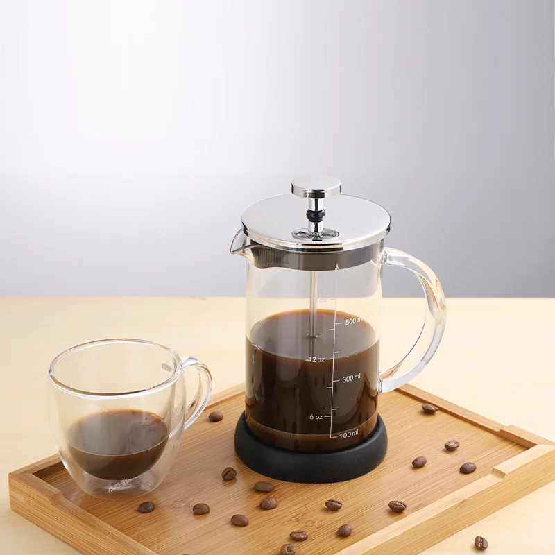 Wholesale  Glass French Press with Food Grade Plastic bottom