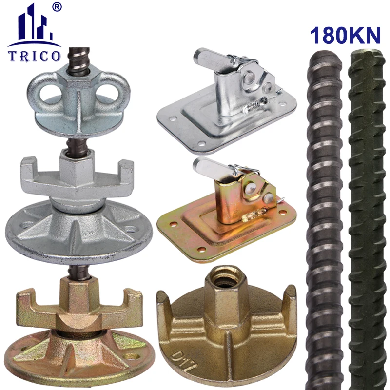 #45 Steel Reinforced Tie Rod for Construction Concrete Formwork System