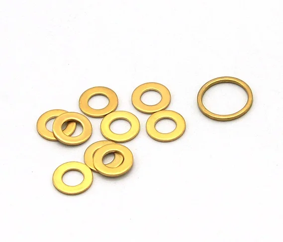 Factory Direct Sales H59H62 Brass Washer Flange Pad Laser Cutting U-shaped Packing 0.1-15mm Thick Ultra-thin