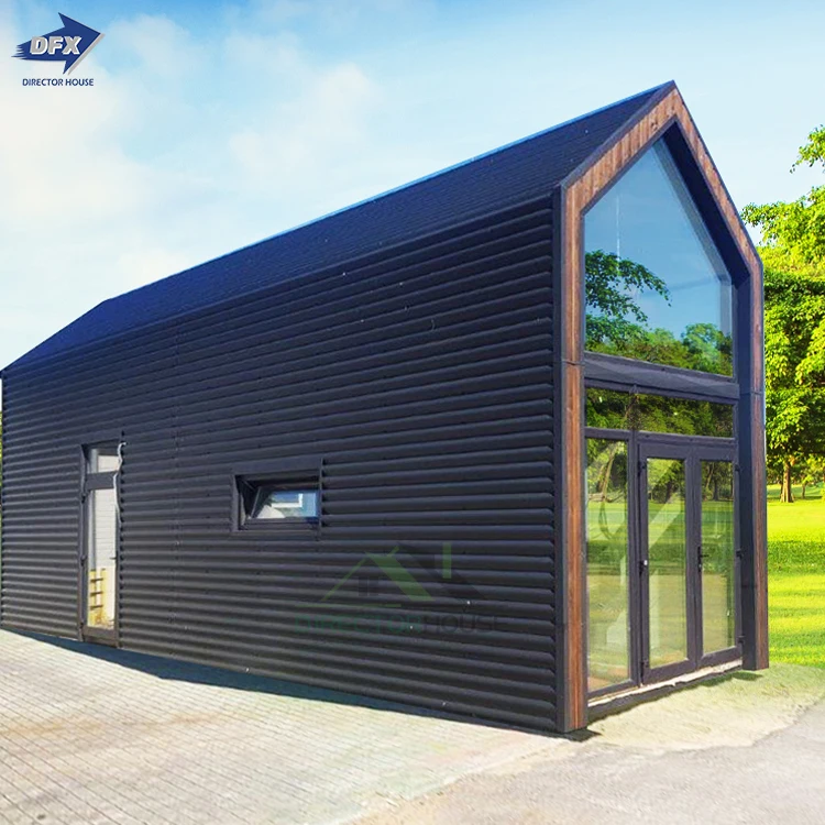 Tiny Home Garden Office Flat Pack Tiny Prefab House Prefabricated House Luxurious Light Steel Frame Metal Homes