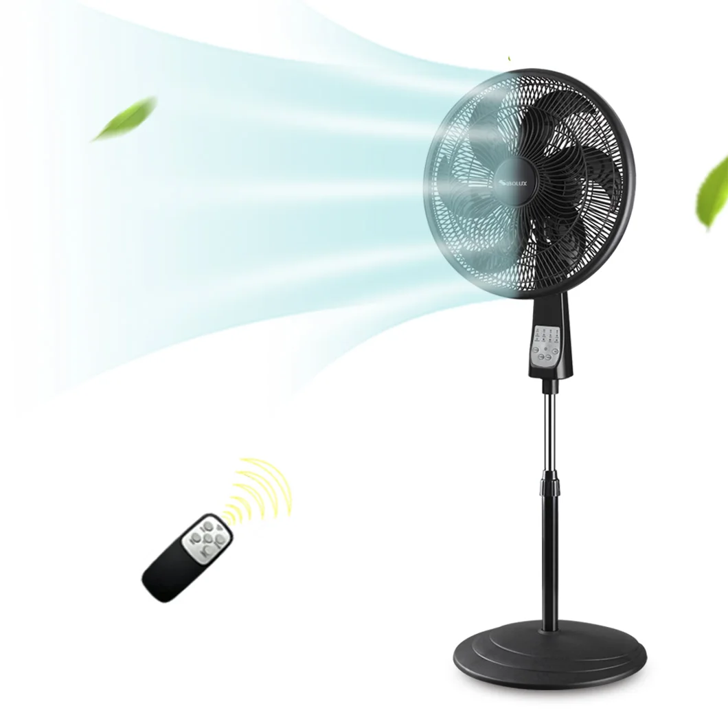 2023 New Arrival AC Operated Wide Oscillation 3 speeds remote control 85w Powerful cooling standing 18 inch Pedestal  fans