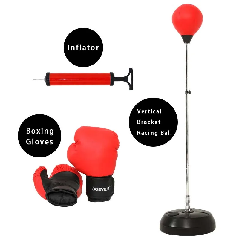 new Vertical 360 Degree Swing Boxing Column Free Standing Punching Speed Inflatable Pear Ball