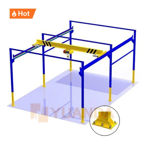 1t 2t Factory Workshop Over Head Overhead Bridge Crane 3 5 10 ton Free Standing