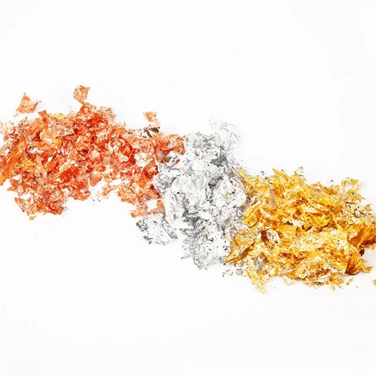 3g Leaf Flakes Foil 24K Edible Sheets Paper Food Sheet For Facial Gilding Cosmetics Resin Cake Deco Color Pure Gold Leaves