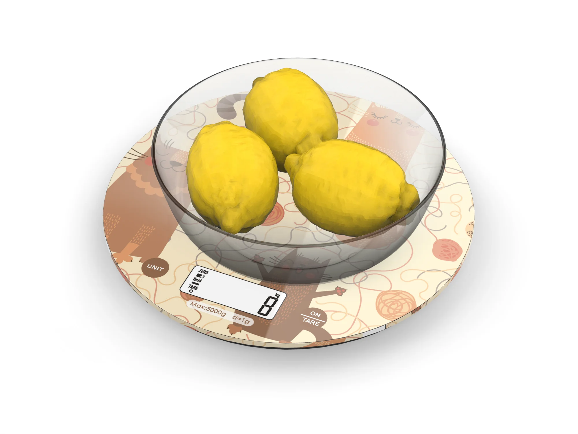 Rectangle Promotional Gift LCD Display 5kg Touch Buttons Slim Digital Kitchen Scale