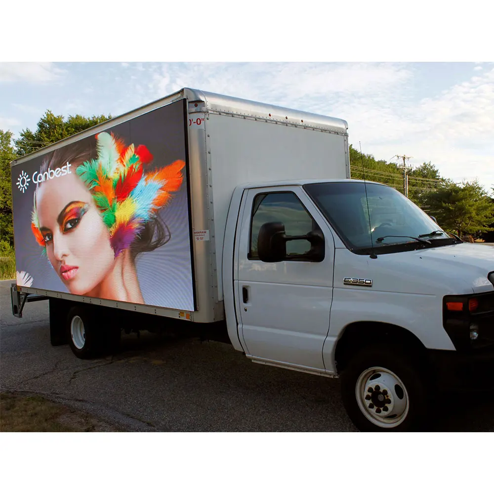 Mobile Led Truck Display Screen Van Advertising Billboard Sign Board With Steel Structure For Sale