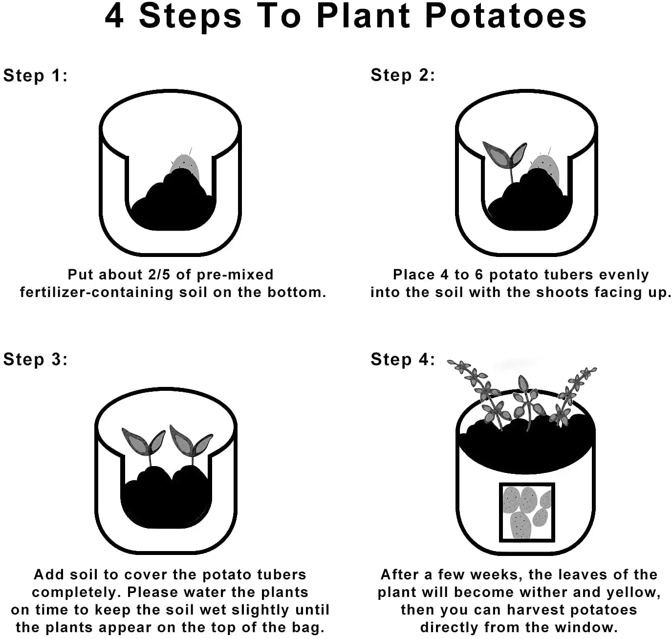 Potato Planter Bag Garden Wholesale Potato Plant Grow Bags Planter Grow Bag