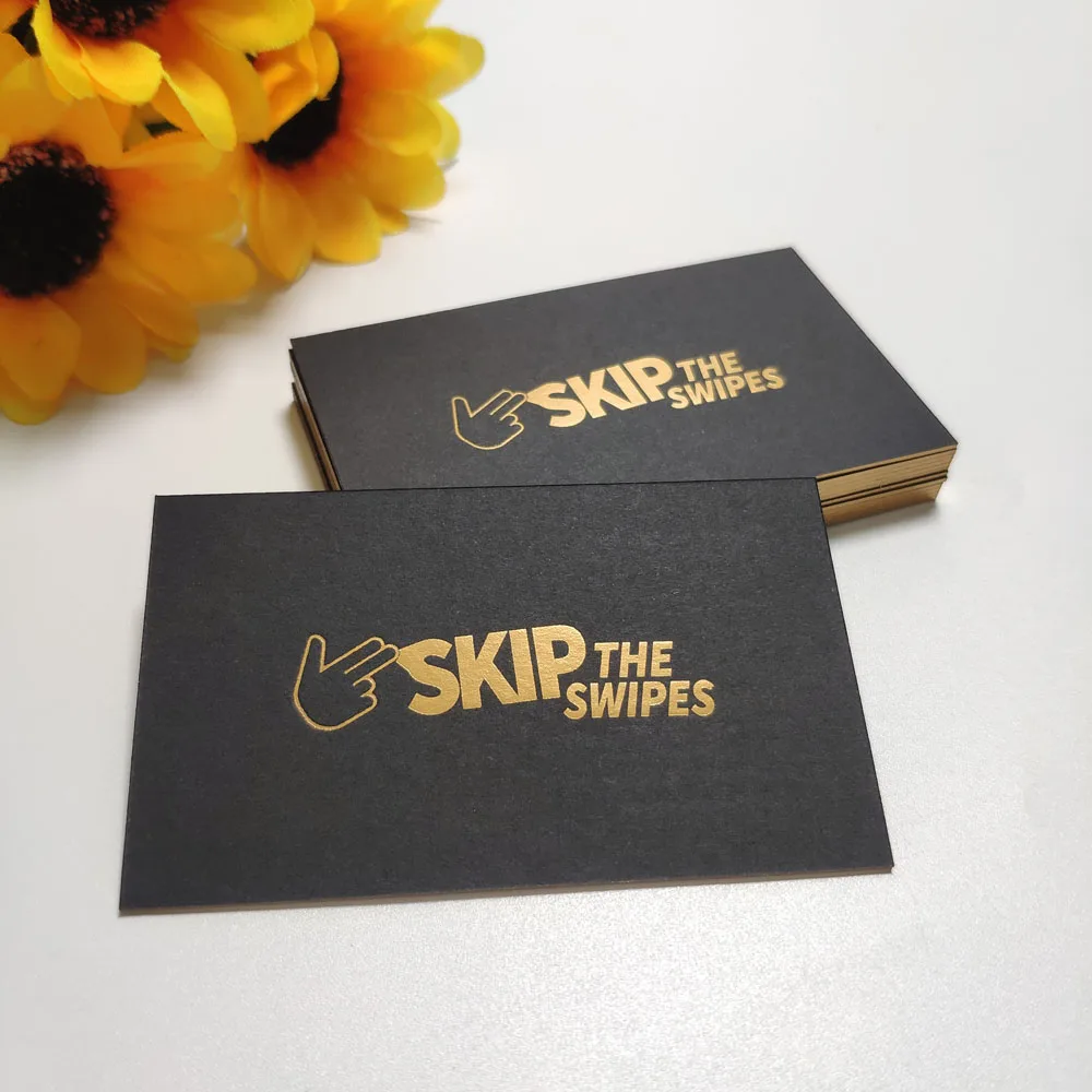 Wholesale Custom Luxury Gold Foil Logo Printing Business Cards With Your Own Design logo for Small Business