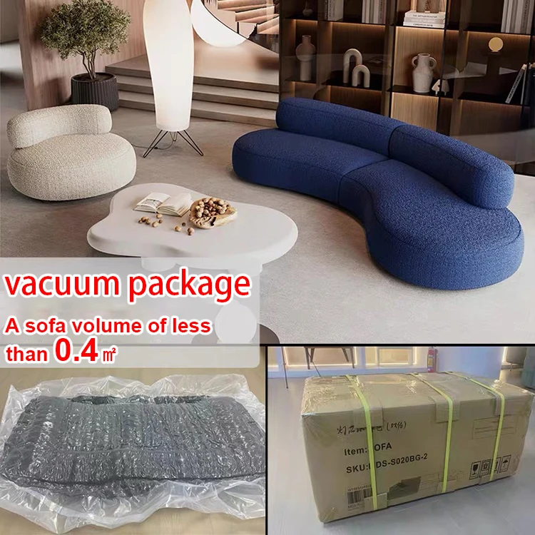 wohnzimmer furniture sofa set curve minimalist designed vacuum pack compression living room sofas