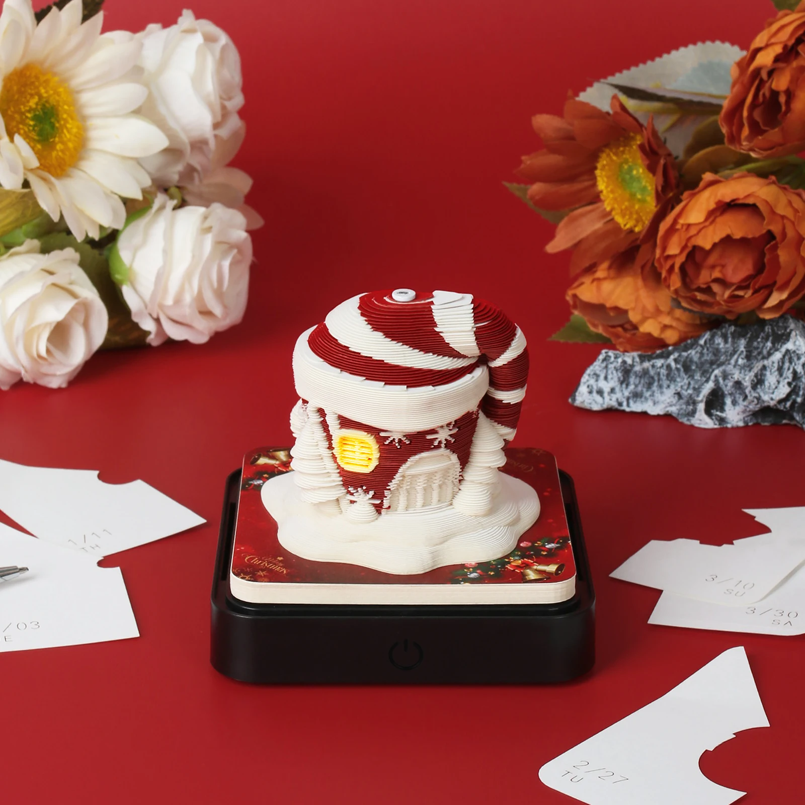 2024 3D Calendar Notes Specialized Business Gift Christmas Santa Hat 3D Notepad Corporate Promotional Giveaways Memo Paper