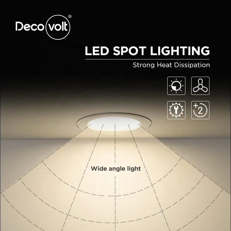 Wholesale Decovolt  5W LED Spotlight White 220V Aluminum Downlights spotlights