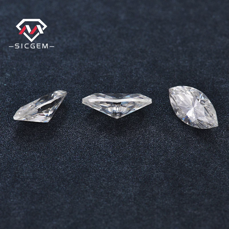 SICGEM  10x5mm 1 To 7 carat Super Premium Marquise Cut Moissanite Loose Stones Wholesale Price
