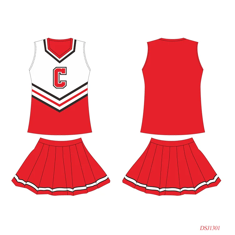 Hot Sale Newest Design Sublimation Cheerleading Uniforms Girls Sexy Show Skirts Customized High Quality Dresses