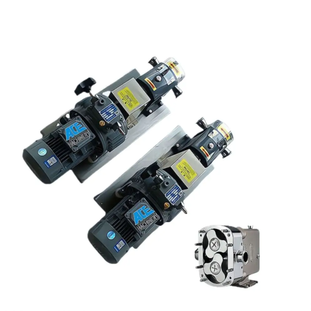 Stainless Steel Stepless Or Frequency Control Gear Type Rotary Lobe Wet Soaked Rice Paste/Beer And Latex Transferring Pump