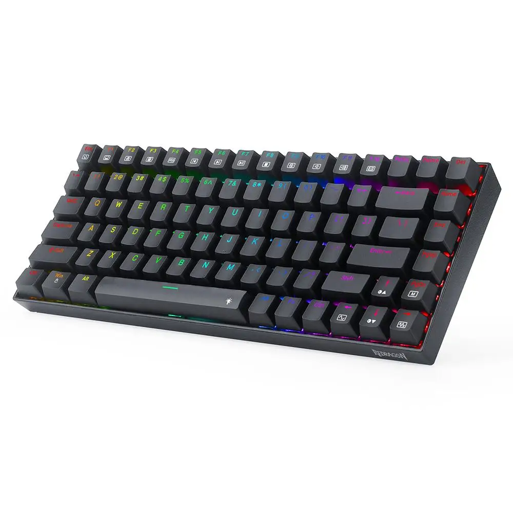 Gamer Keyboard Redragon K629-RGB 84 Keys Phantom RGB Backlight Combo Metal Panel USB Wired Mechanical Keyboard