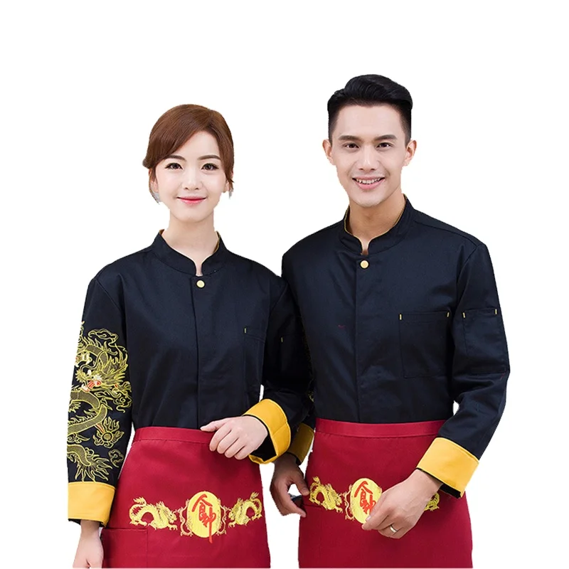 New Design Cheap Long Sleeve Jacket Restaurant Kitchen Cook Double Breasted White Cheap Hotel Uniform
