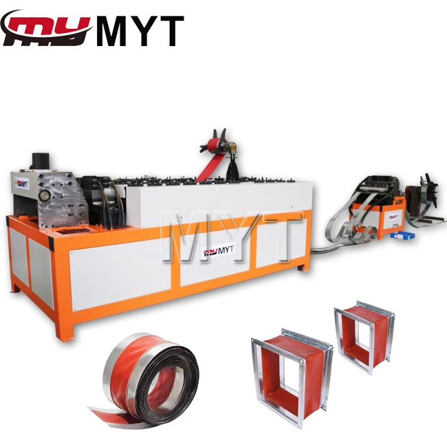 MYT brand HVAC air duct flexible canvas connector making forming fabrication machine for Flame retardant high temperature fabric