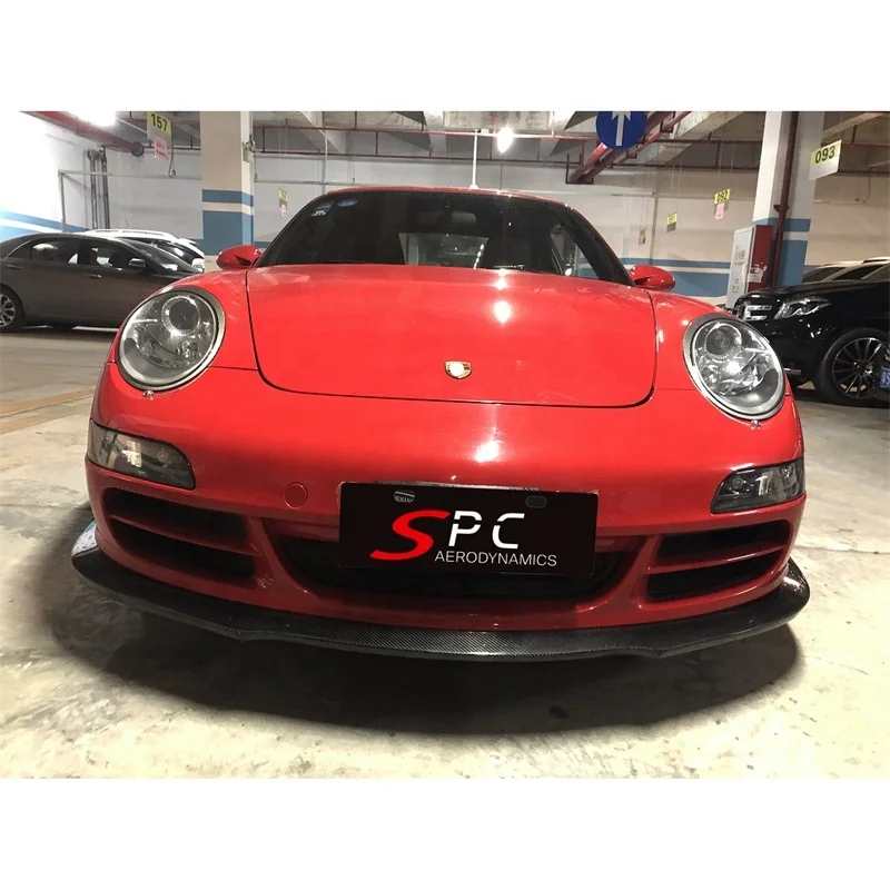 SPC Carbon Fiber Front Lip Spoiler For Porsche 911 997 997.1 2005-2009 Carbon Fiber Front Bumper For Porsche 997 Car Bumper Part