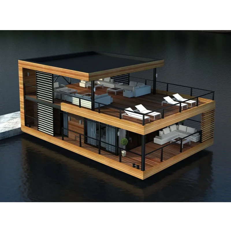 Luxury Water House Modular Mobile House Floating Hotel Project Houseboat Boathouse Floating Villa Mobile Home On The Water