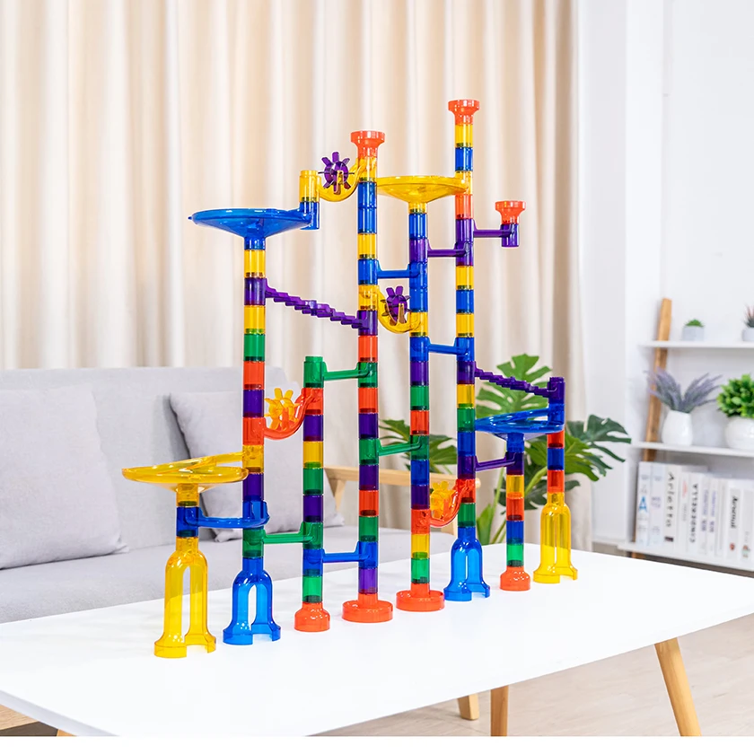
Pretty Coast 122 PCS Educational toys Marble Run Race Game Track Marble Game For Kids Game 
