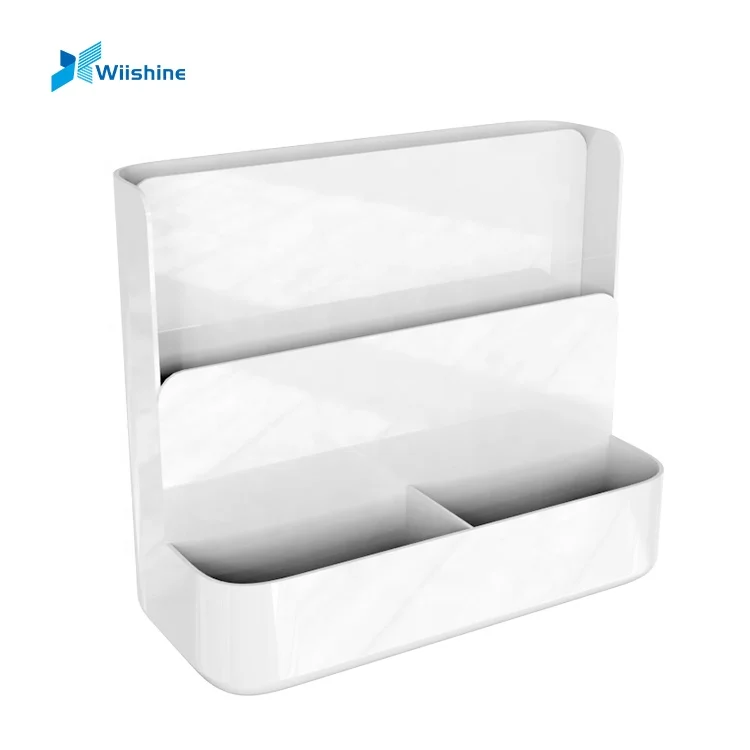 Wholesale High Quality Multi Grid Fashion Desktop Organizer Storage Home Clear Plastic PP PU Cosmetics Storage Box
