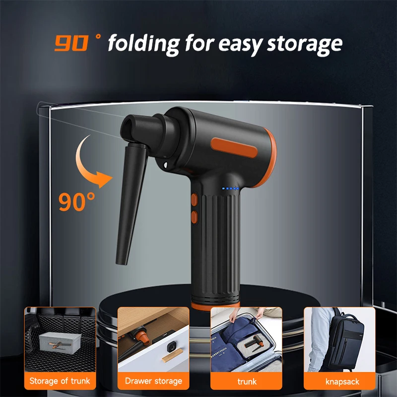 PCMOS Air Duster Cordless Electric Portable Handheld Dust Blower High Power Camera Lens Keyboard Cleaning Dust Blower