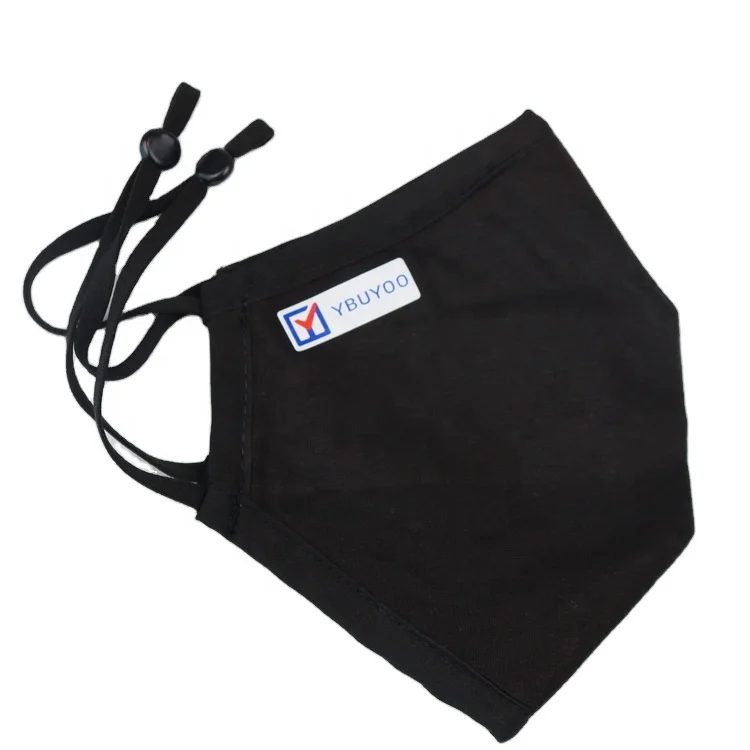 certificated ffp2 cloth fabric face mask 4 layers protection with ce en149 black mask face reusable producers custom logo