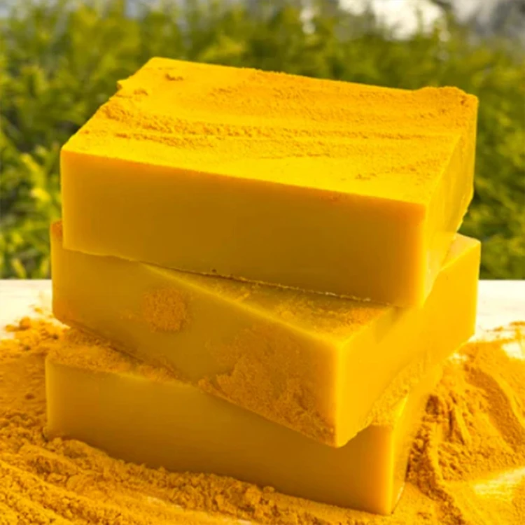 Whole Sale Handmade Oil Control Lightning Lemon Kojic Acid Tumeric and Turmeric Oil Bar Soap Face