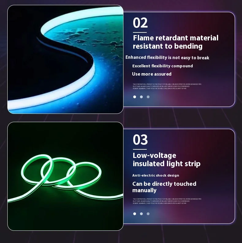 Waterproof Flexible Soft Running Water RGB Led Strip 12V 24V Smart RGBIC Flex Led Neon Rope Lights for Hotel Room