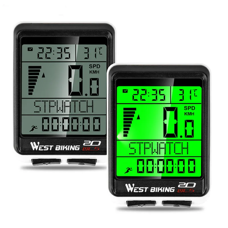 Mountain Bike Wireless Code Meter With Large Screen And Multi-function Interface Waterproof Tachometer Computer