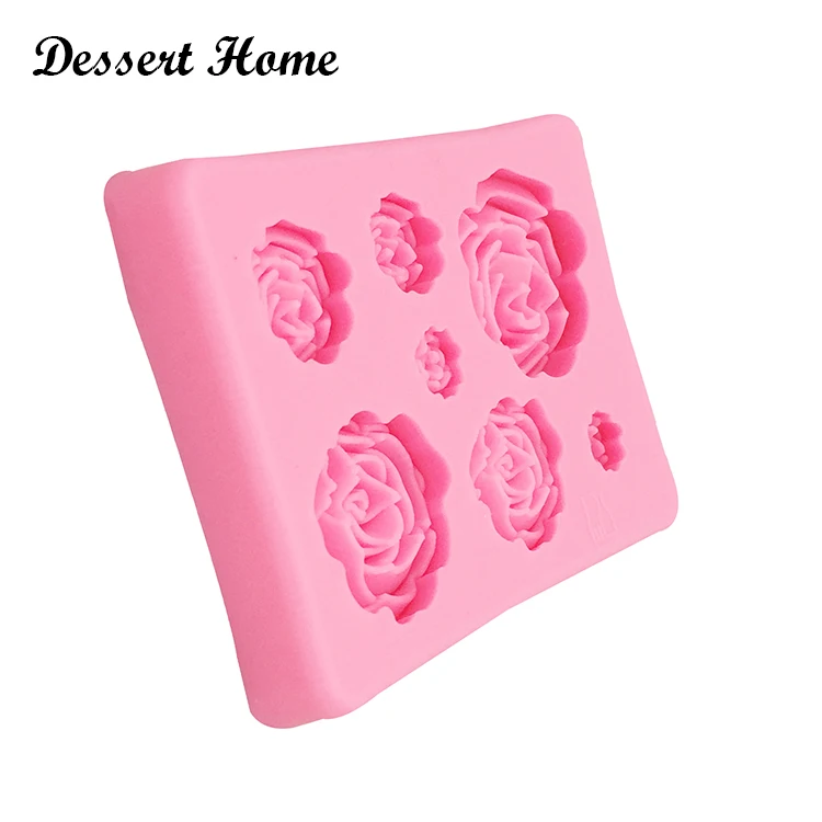 D1023 DIY 3D Rose Sugarcraft Silicone Fondant Mold Wedding Cake Decorating Tools flower Resin Clay Gumpaste Molds