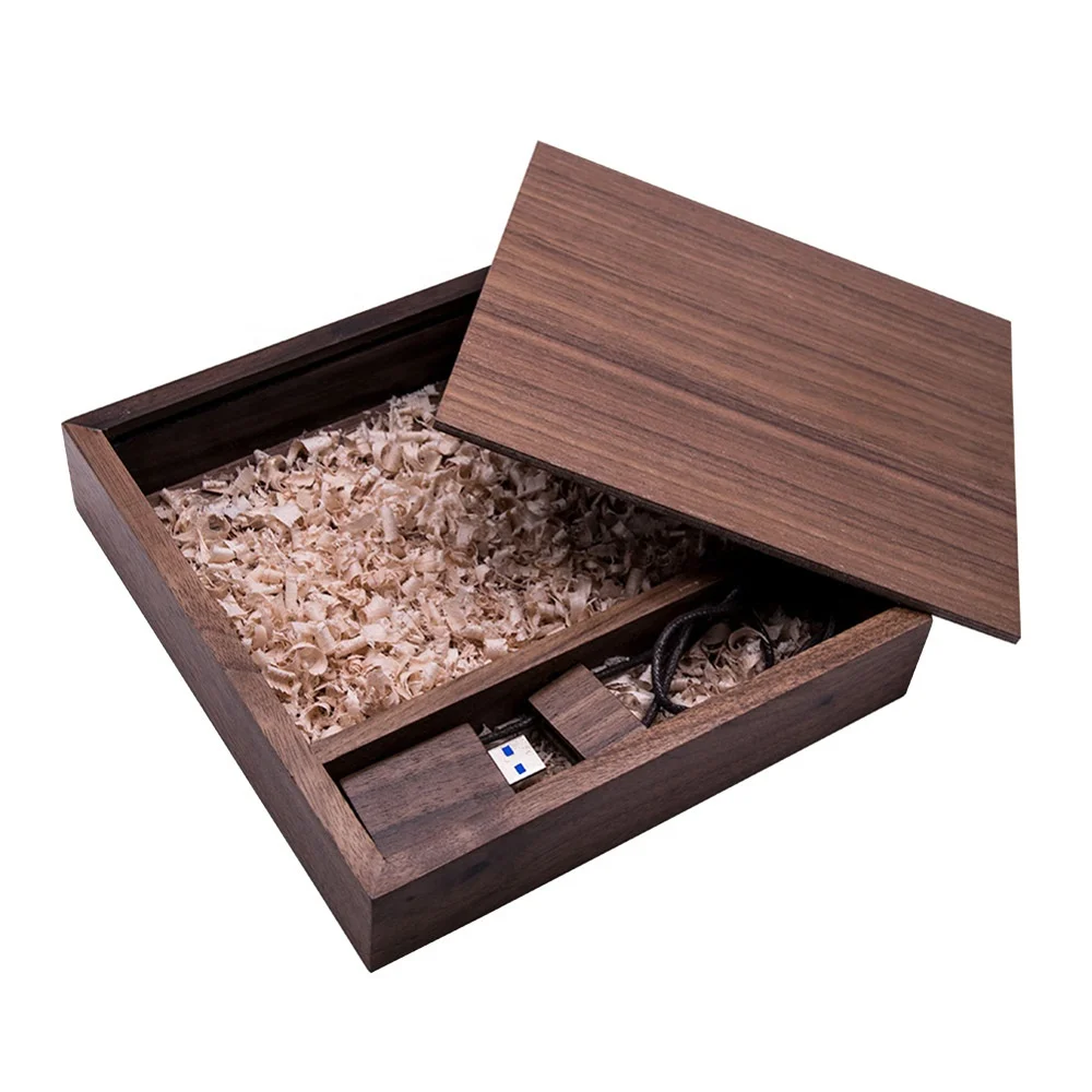 Hot Sale Pendrive 128Gb 2.0 Usb Flash Wood Lanyard Neck Strap Usb Flash Drive Strap String Custom Logo