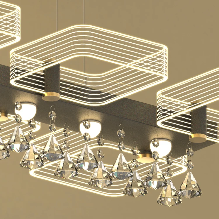 China manufacturer Customized Indoor Hotel Modern Decoration Chandeliers 54W 72W LED Pendant Lights