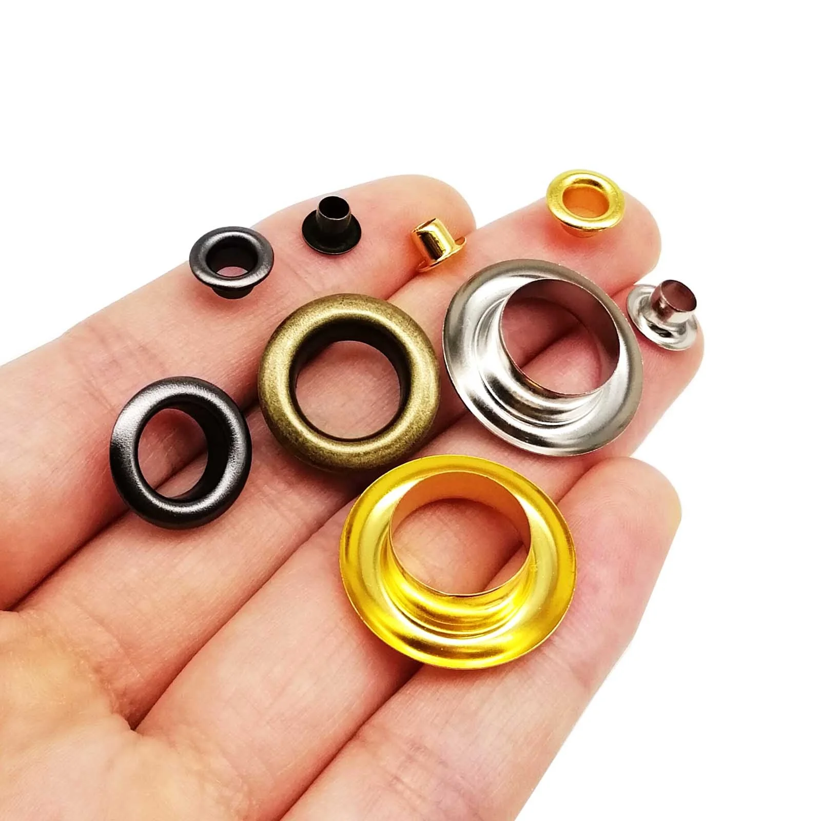 2.5-12mm High Quality Metal Eyelet With Washer Grommet Ring Air Hole Rivet For Leather Bag Shoes Belt Cap Clothes 4 Color
